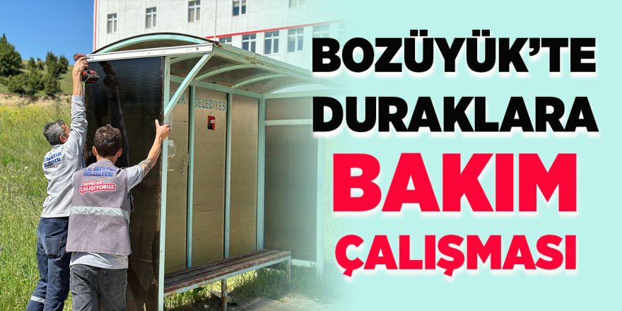 Bozüyük'te Duraklara Bakım Çalışması