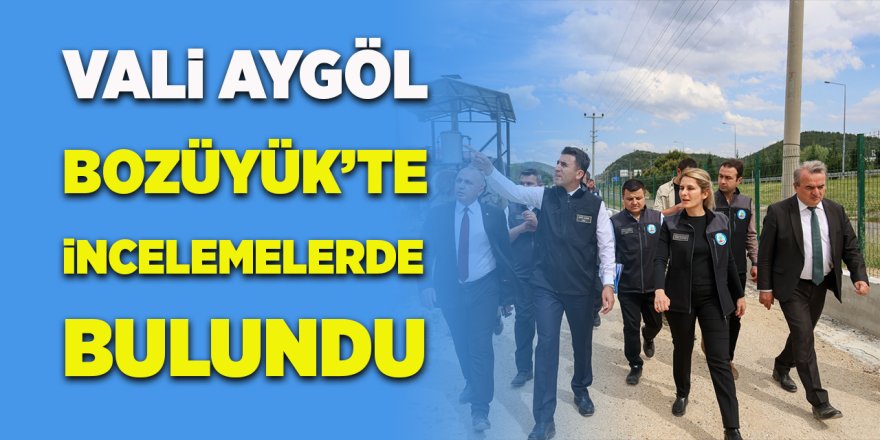 Vali Aygöl Bozüyük'te İncelemelerde Bulundu