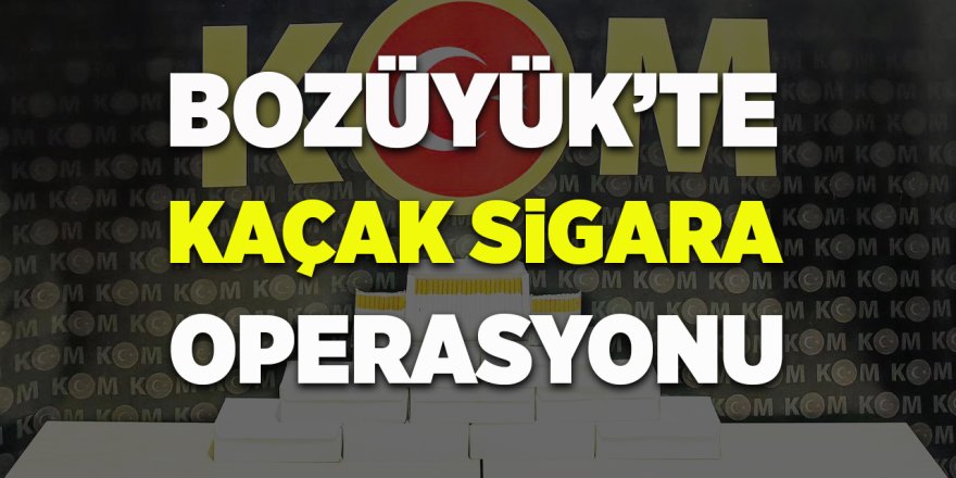 Bozüyük'te Kaçak Sigara Operasyonu