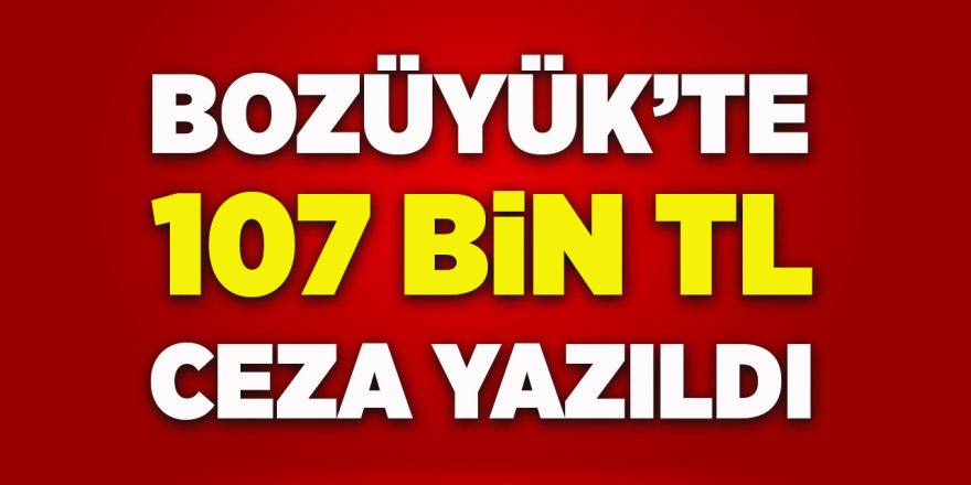 Bozüyük'te 107 Bin TL Ceza Yazıldı