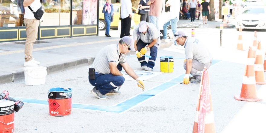 Bozüyük'te Engelli Araç Park Alanları Boyanıyor