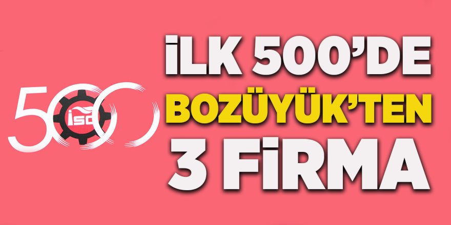 İlk 500'de Bozüyük'ten 3 Firma