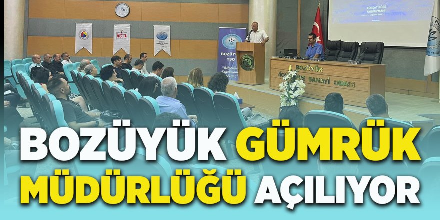 Bozüyük Gümrük Müdürlüğü Açılıyor