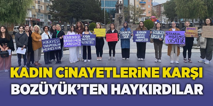 Kadın Cinayetlerine Karşı Bozüyük'ten Haykırdılar