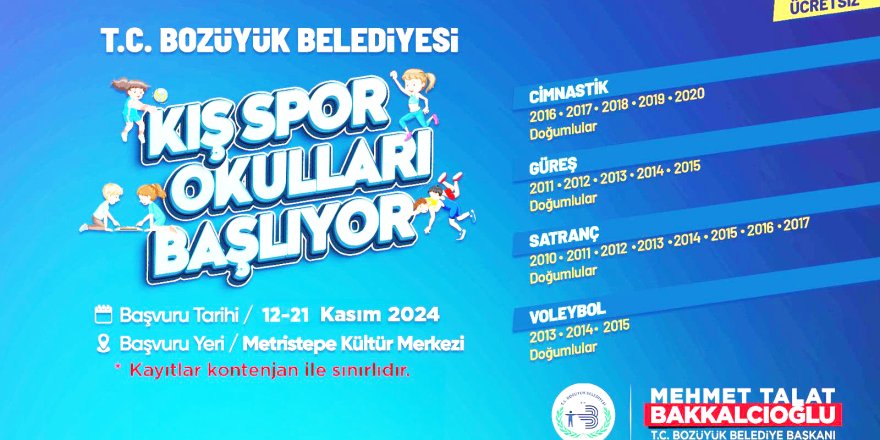 Kış Spor Okulları Kayıtları Başladı