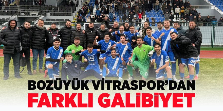 Bozüyük Vitraspor'dan Farklı Galibiyet