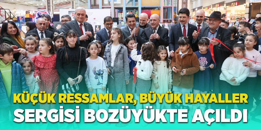 Küçük Ressamlar, Büyük Hayaller Sergisi Bozüyük'te Açıldı