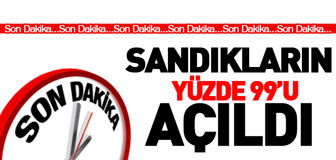 SANDIKLARIN %99'U AÇILDI